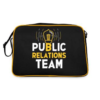 Team Öffentlichkeitsarbeit Job PR Public Relations - Retro Bag - black/gold - Back