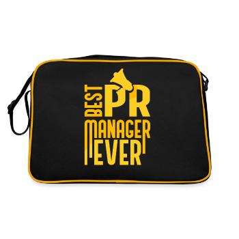 Best Pr Manager Ever Public Relations Profession - Retro Bag - black/gold - Back