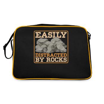 Easily distracted by rocks Geology Geology - Retro Bag - black/gold - Back