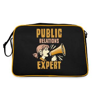 Public Relations Expert Profession PR Job - Retro Bag - black/gold - Back