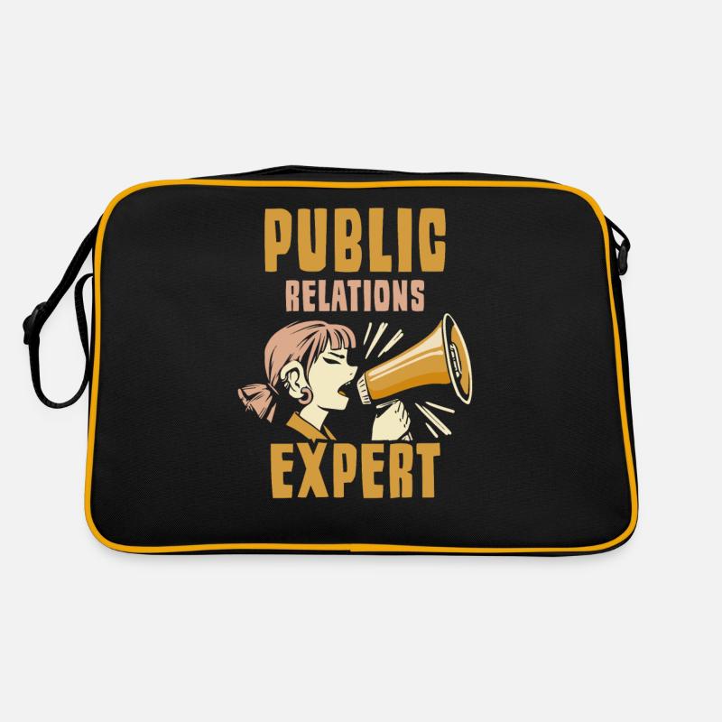 Public Relations Experte Beruf PR Job Retro Tasche