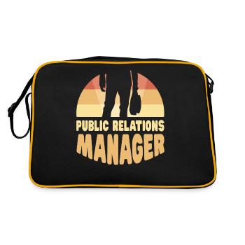 Manager for Public Relations Job PR Profession - Retro Bag - black/gold - Back