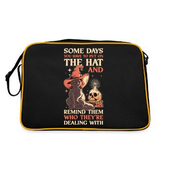 Put On The Hat Wicca Gift - Retro Bag - black/gold - Back