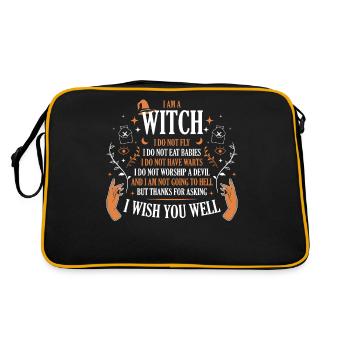 I Am A Witch Wicca Gift - Retro Bag - black/gold - Back