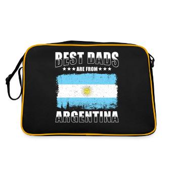 Argentinischer Vater - Retro Tasche - Schwarz/Gold - Hinten