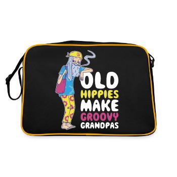 Hippie Grandpa Hippie Gift - Retro Bag - black/gold - Back