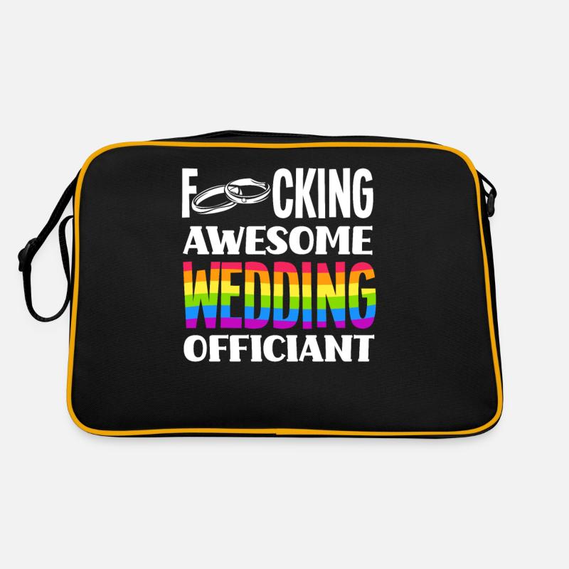 Standesbeamter Standesbeamtin Hochzeit Retro Tasche