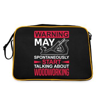 Funny Woodworker Carpenter Carpenter Carpenter - Retro Bag - black/gold - Back