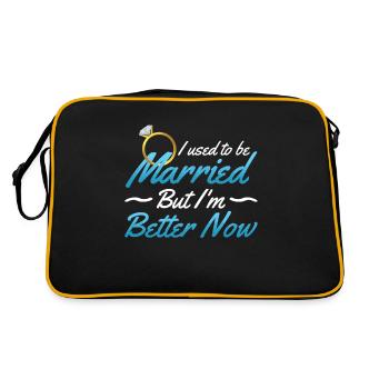 I used to be married, but now I'm feeling - Retro Bag - black/gold - Back