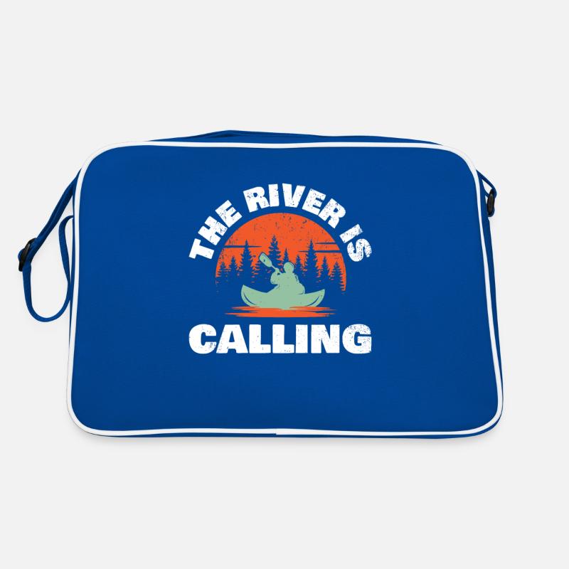 The river calls paddles in the open rudder Retro Bag