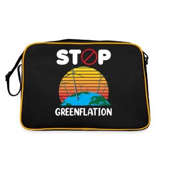 Greenflation Stop Inflation Énergie verte - Sac Retro - noir/or - Dos