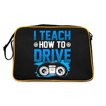 J’apporte la conduite à l’école de conduite Driving Instructor - Sac Retro - noir/or - Dos