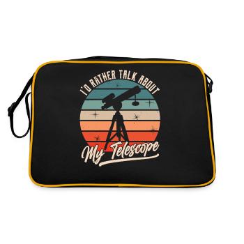 Je préfère parler de mon télescope - Sac Retro - noir/or - Dos