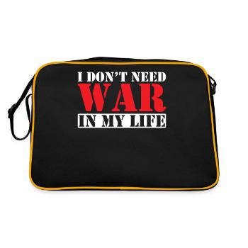 Anti-guerre disant que je n’ai pas besoin de guerre - Sac Retro - noir/or - Dos