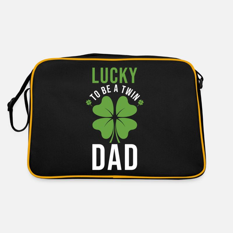 Papa Zwillinge Glück Retro Tasche