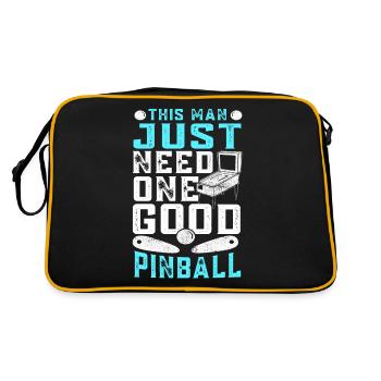 Pinball Flipperautomat Sammler Acrade Geschenk - Retro Tasche - Schwarz/Gold - Hinten