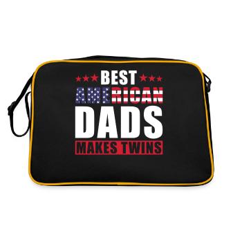 Best Twin Father America USA Dad - Retro Bag - black/gold - Back