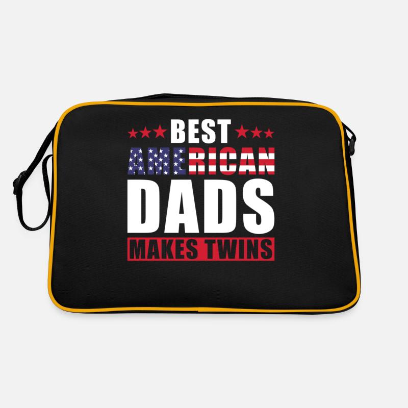 Bester Zwillingsvater Amerika USA Dad Retro Tasche