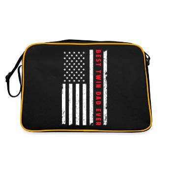 Best Twin Father America USA Dad - Retro Bag - black/gold - Back