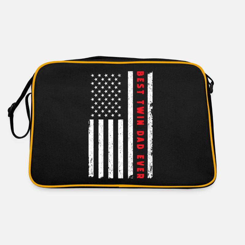 Bester Zwillingsvater Amerika USA Dad Retro Tasche