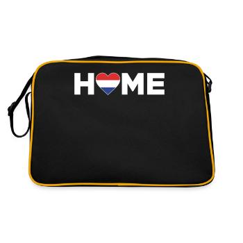 Pays-Bas Accueil Pays-Bas Drapeau - Sac Retro - noir/or - Dos