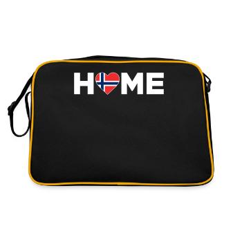 Norway Home Norway Flag Norway Love - Retro Bag - black/gold - Back