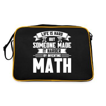 Math Mathematics Science Math Gift - Retro Bag - black/gold - Back
