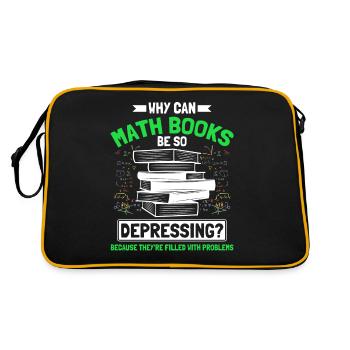 Math Mathematics Science Math Gift - Retro Bag - black/gold - Back