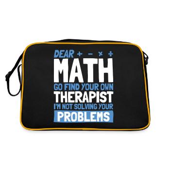 Math Mathematics Science Math Gift - Retro Bag - black/gold - Back