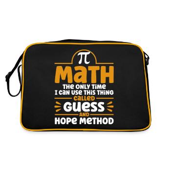Math Mathematics Science Math Gift - Retro Bag - black/gold - Back