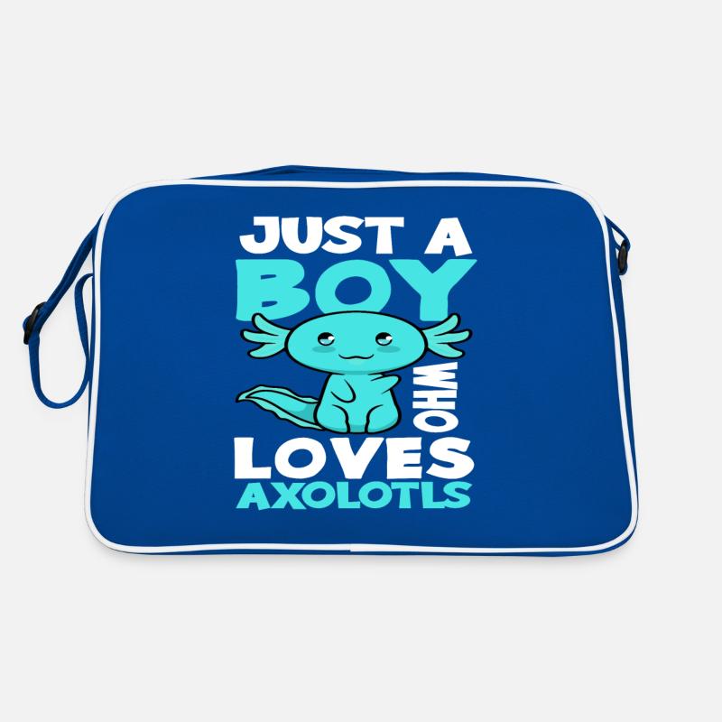 Axolotl Jungs Geschenk Retro Tasche