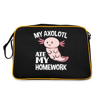 Axolotl Homework - Retro Bag - black/gold - Back