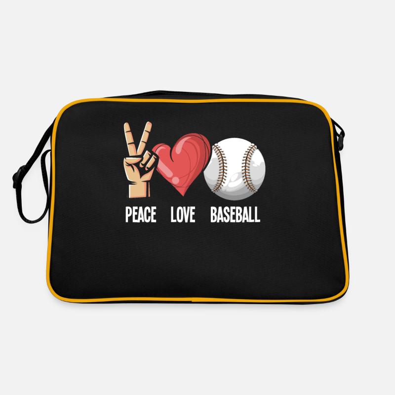 Baseball Paix Amour Sac Retro