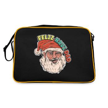 Feliz Navi Dad Xmas Dad Design for Fathers Day in - Retro Bag - black/gold - Back
