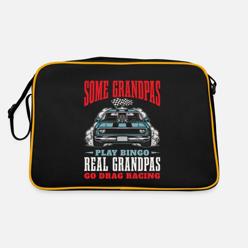 Einige Großväter Spielen Bingo. Echte Großväter Retro Tasche