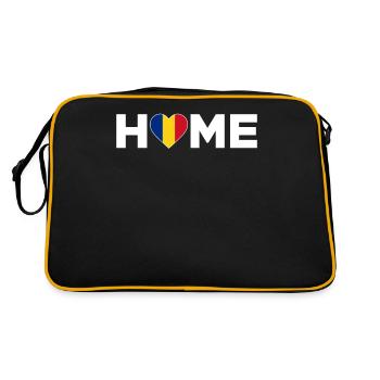 Romania Homeland Romania Flag Romania Love - Retro Bag - black/gold - Back