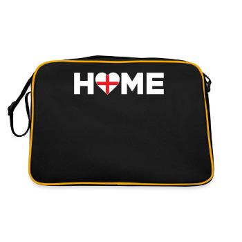 Angleterre Accueil Angleterre Drapeau Angleterre Amour - Sac Retro - noir/or - Dos