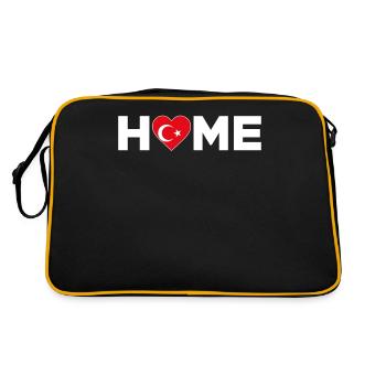 Turquie Accueil Turquie Drapeau Turquie Amour - Sac Retro - noir/or - Dos