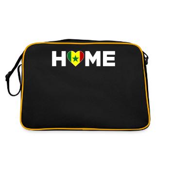 Sénégal Patrie Sénégal Drapeau Sénégal Amour - Sac Retro - noir/or - Dos