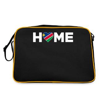 Namibia Home Namibia Flag Namibia Love - Retro Bag - black/gold - Back