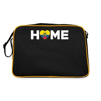 Ecuador Home Ecuador Flag Ecuador Love - Retro Bag - black/gold - Back