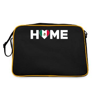 Mexico Home Mexico Flag Mexico Love - Retro Bag - black/gold - Back