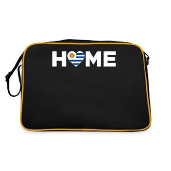Uruguay Accueil Uruguay Drapeau Uruguay Amour - Sac Retro - noir/or - Dos