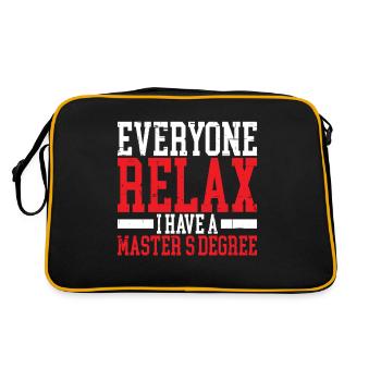 Tout le monde se détend, j’ai une maîtrise 25 - Sac Retro - noir/or - Dos