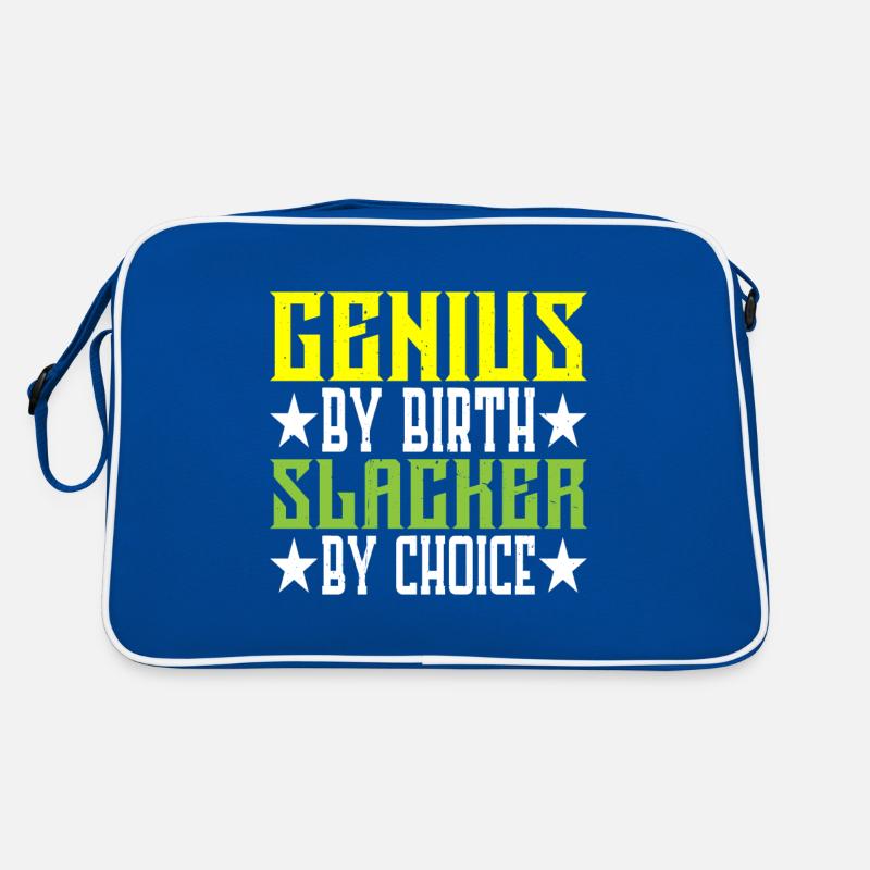 Genius By Birth Slacker By Choice 5 Retro Bag