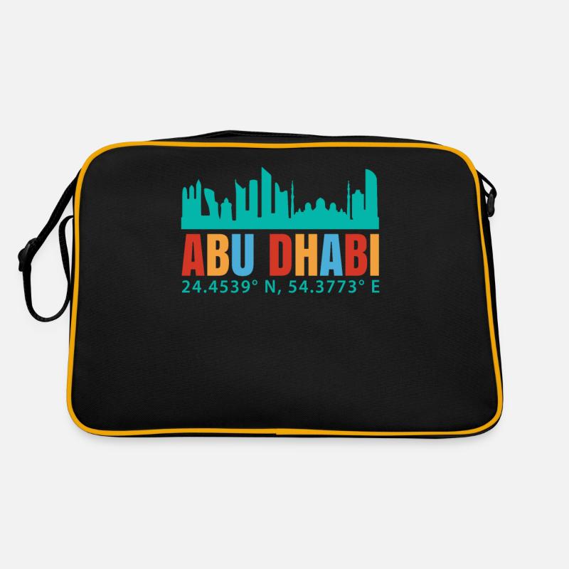Abu Dhabi - Retro Tasche - Schwarz/Gold