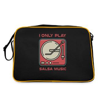 I Only Play Salsa Music - Sac Retro - noir/or - Dos