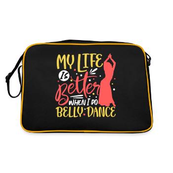 My Life Is Better When I Do Belly Dance - Retro Bag - black/gold - Back