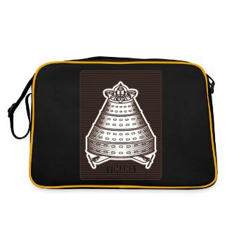 Ancient Astronaut Theory Vimana Temple - Retro Bag - black/gold - Back
