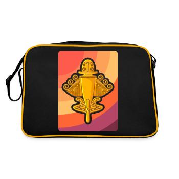 Ancient Astronaut Theory Quimbaya Airplane - Retro Bag - black/gold - Back